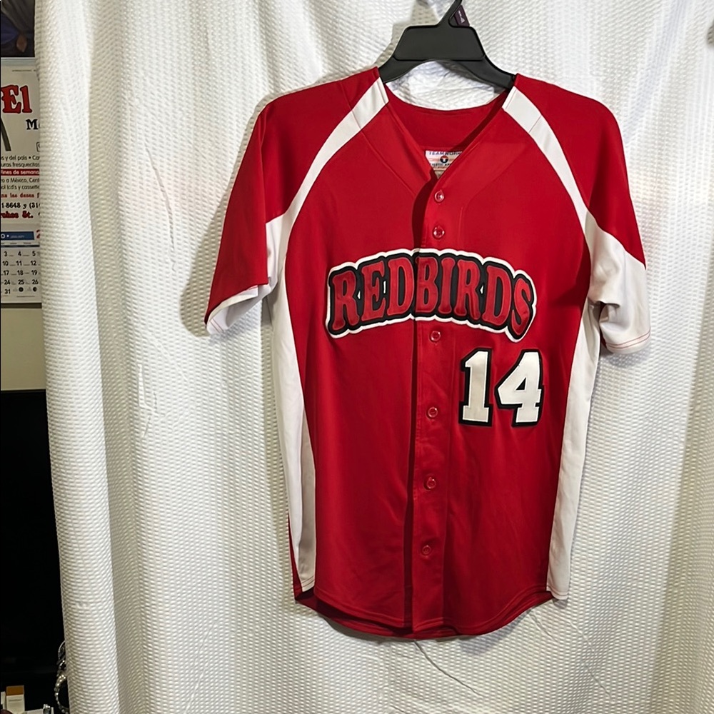 Red and White Team Jerseys with Professional Detailing signed